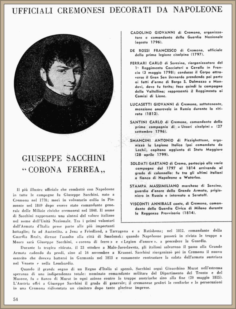Giuseppe Sacchini di Cremona