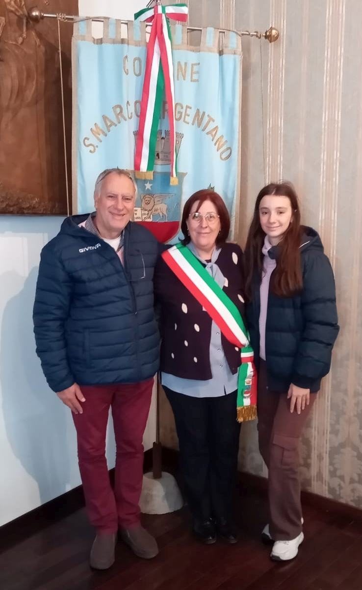 Alberto e la figlia Sofia ricevuti dalla sindaca Virginia Mariotti