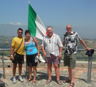Peter & Pat Hutton and Stipe Borich with Salvatore Avolio