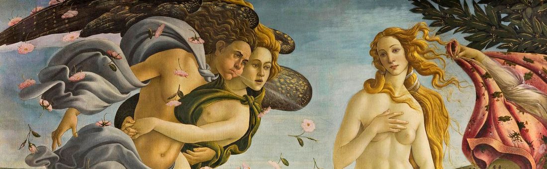 particolare della Nascita di Venere del Botticelli