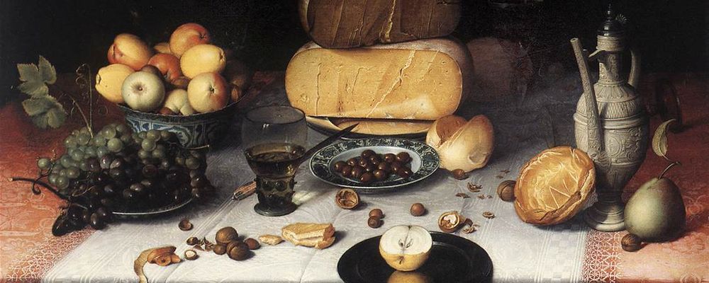 Natura morta con formaggi - 
                           van Dyck 1613