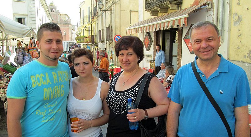 Carmine Piraino con i famigliari