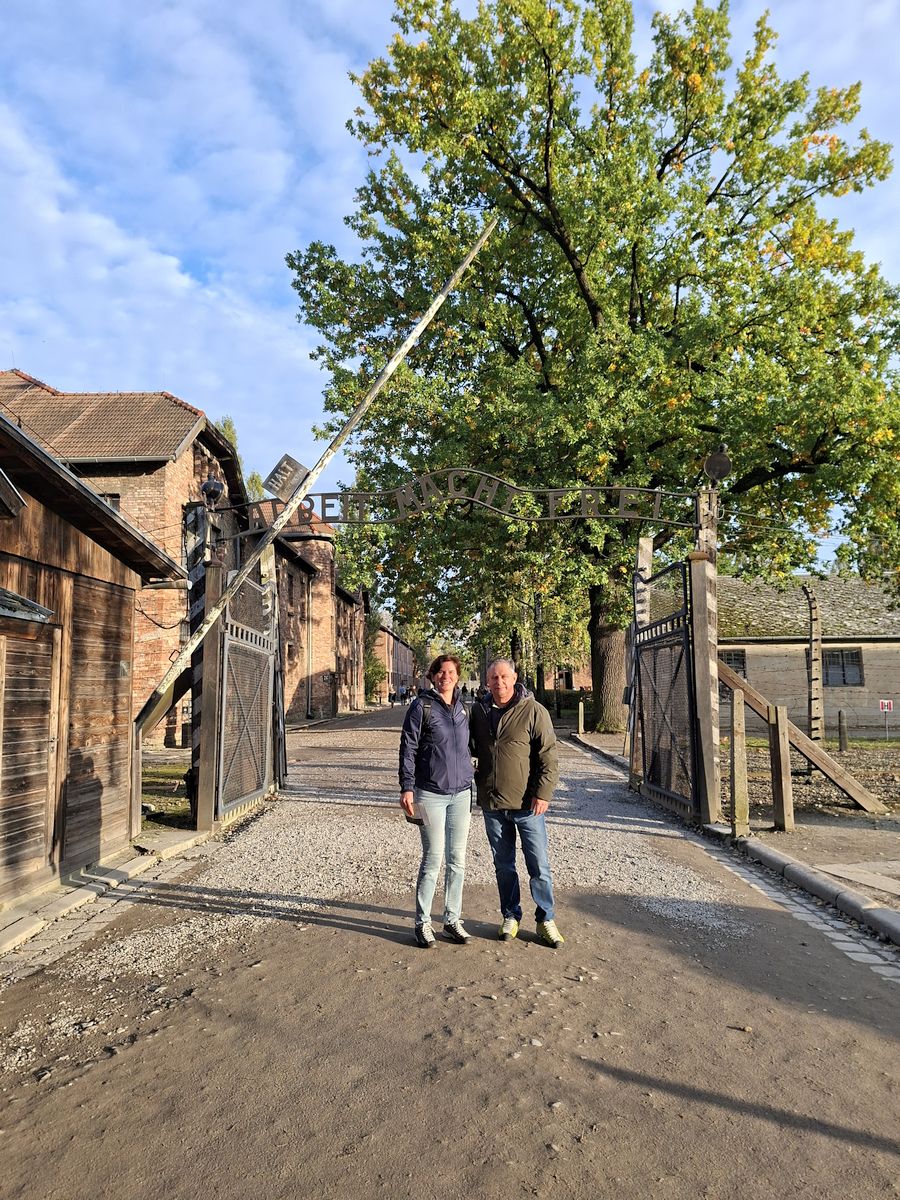 Giancarlo e Katia ad Auschwitz