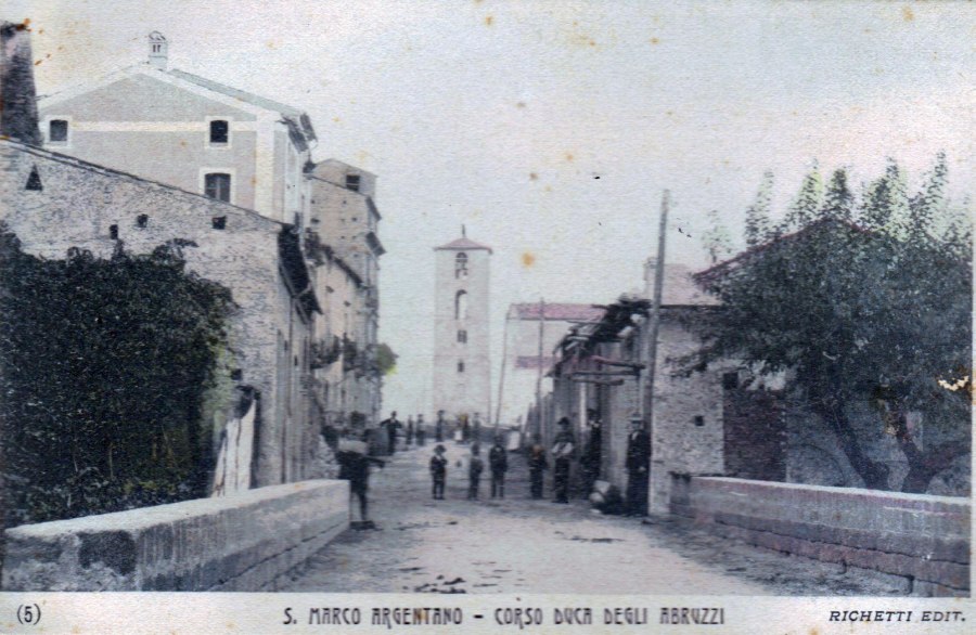 San Marco Argentano strada nuova del ponte Sacchini oggi Via duca degli Abruzzi