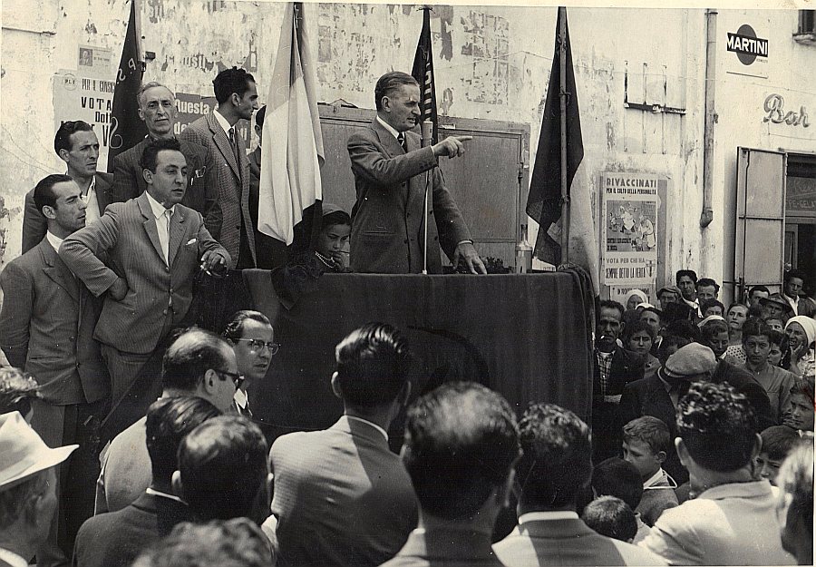 Comizio Fausto Gullo a San Marco Argentano