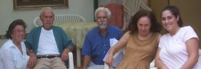 Margaret McMahoon e il padre Dennis con il sindaco di San Marco Argentano